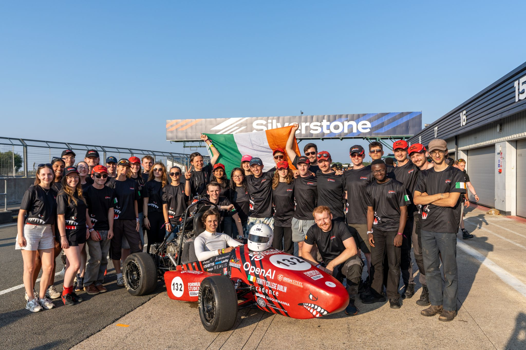 Formula Trinity team and car at Silverstone