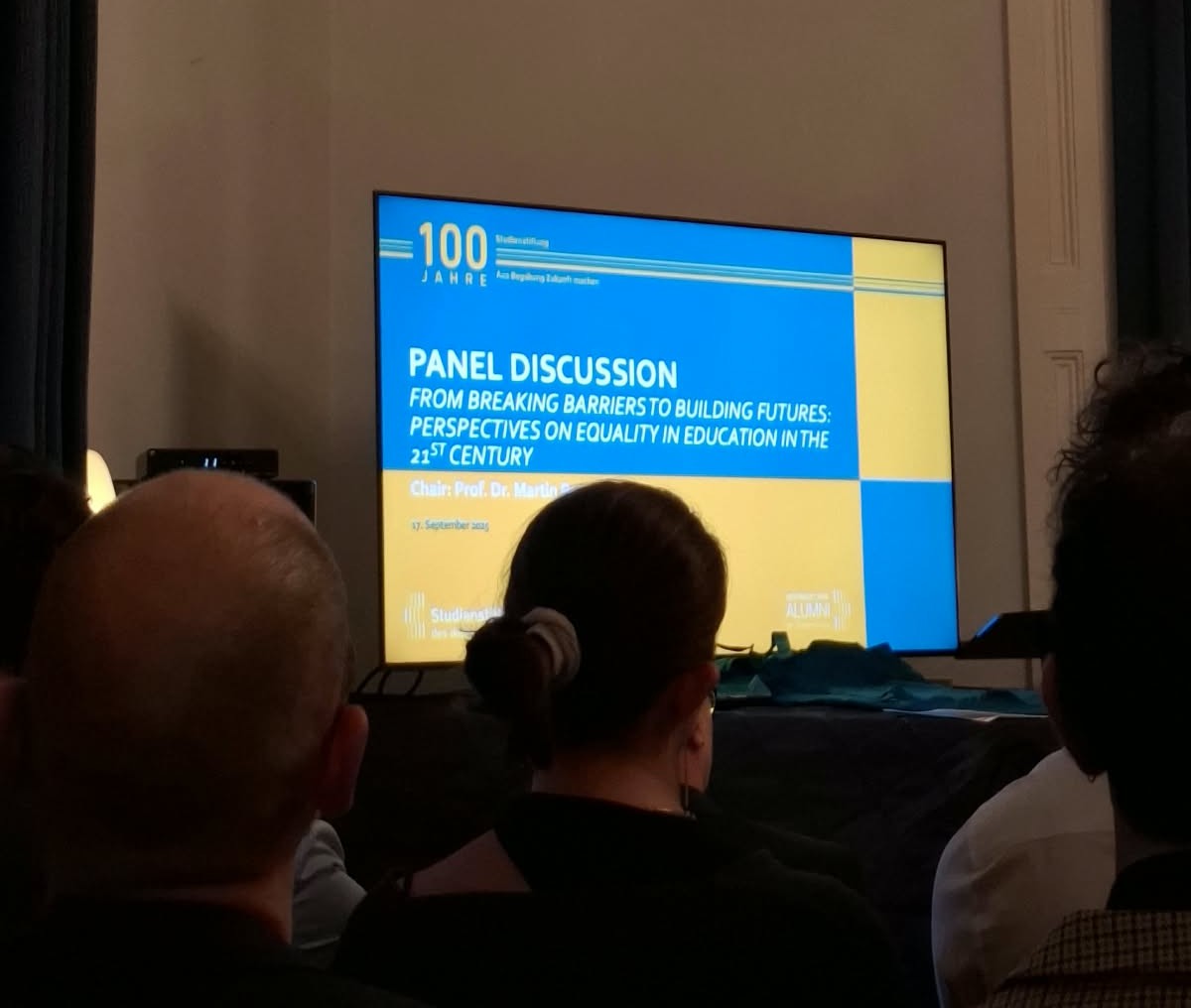 Panel discussion at a Foundation event