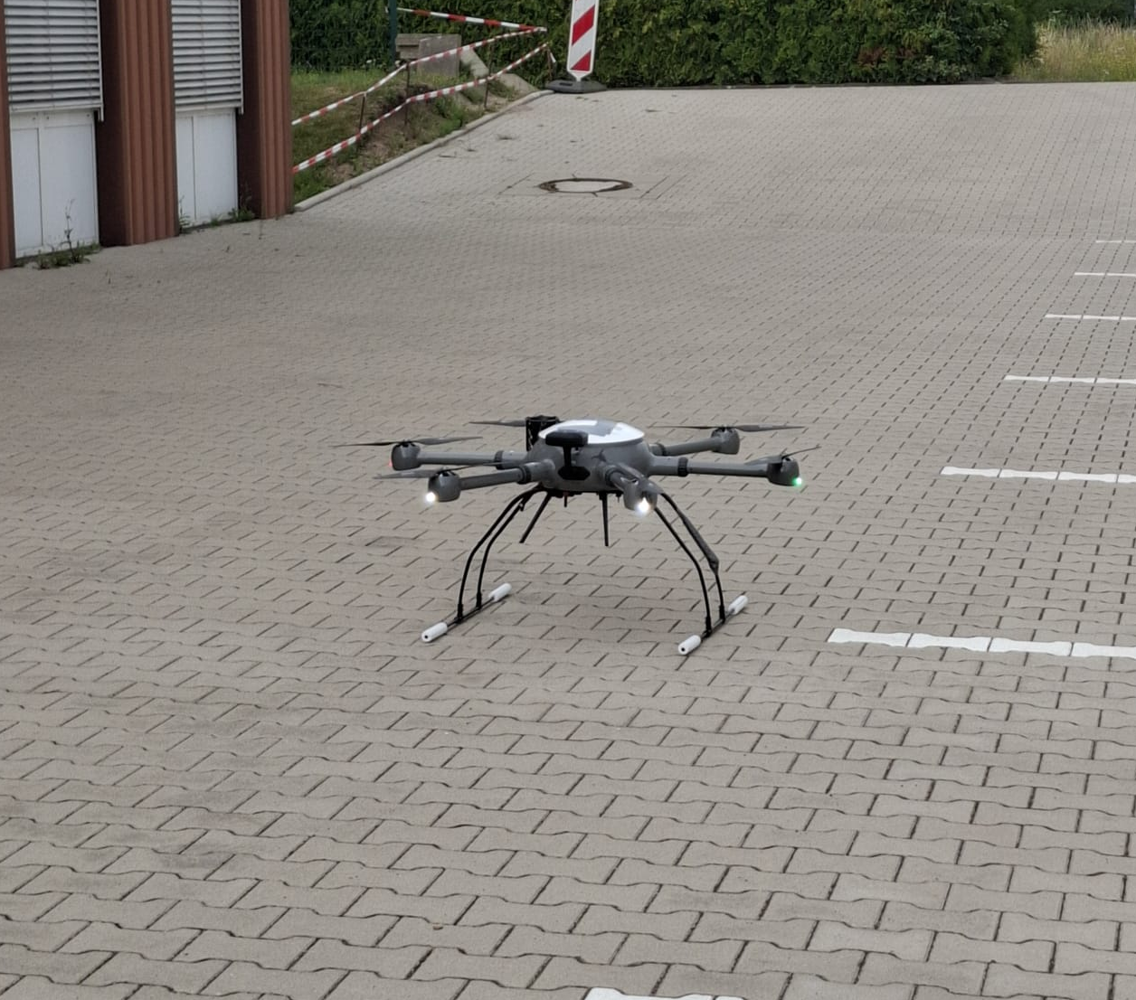 Multirotor drone on the test site