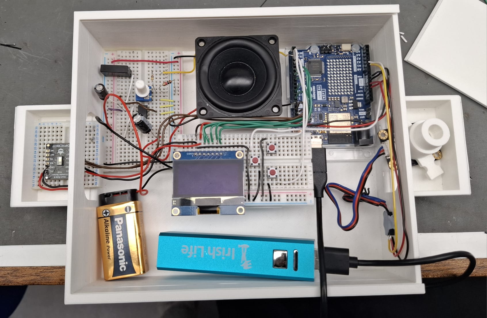 Electronics inside the enclosure